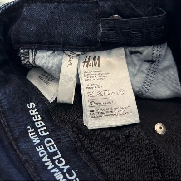 H&m Denim Jean Jumper Overall Dress Dark Wash Girls 3-4 years - Picture 6 of 6